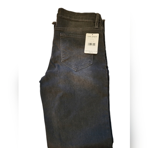 NWT FREE PEOPLE Black size 28 women's denim Rae hem - Picture 6 of 12